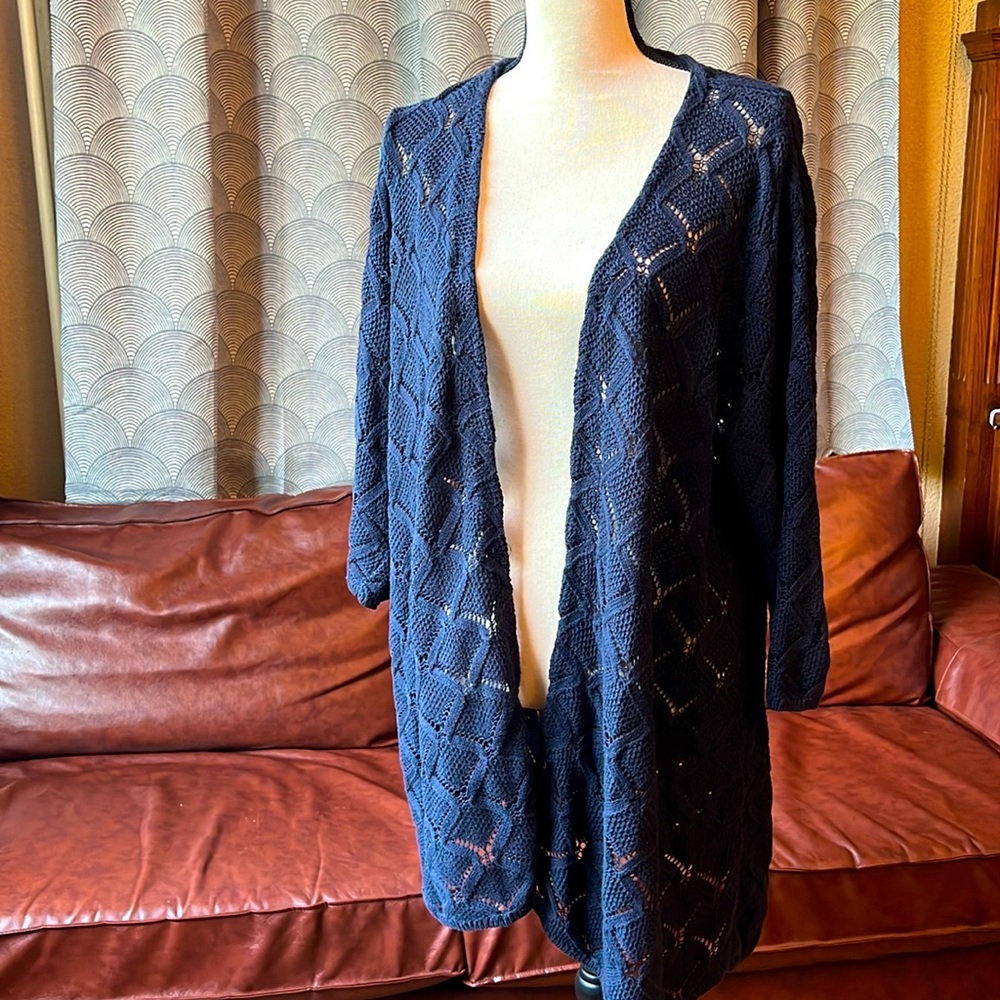 CJ Banks Lace knit cardigan